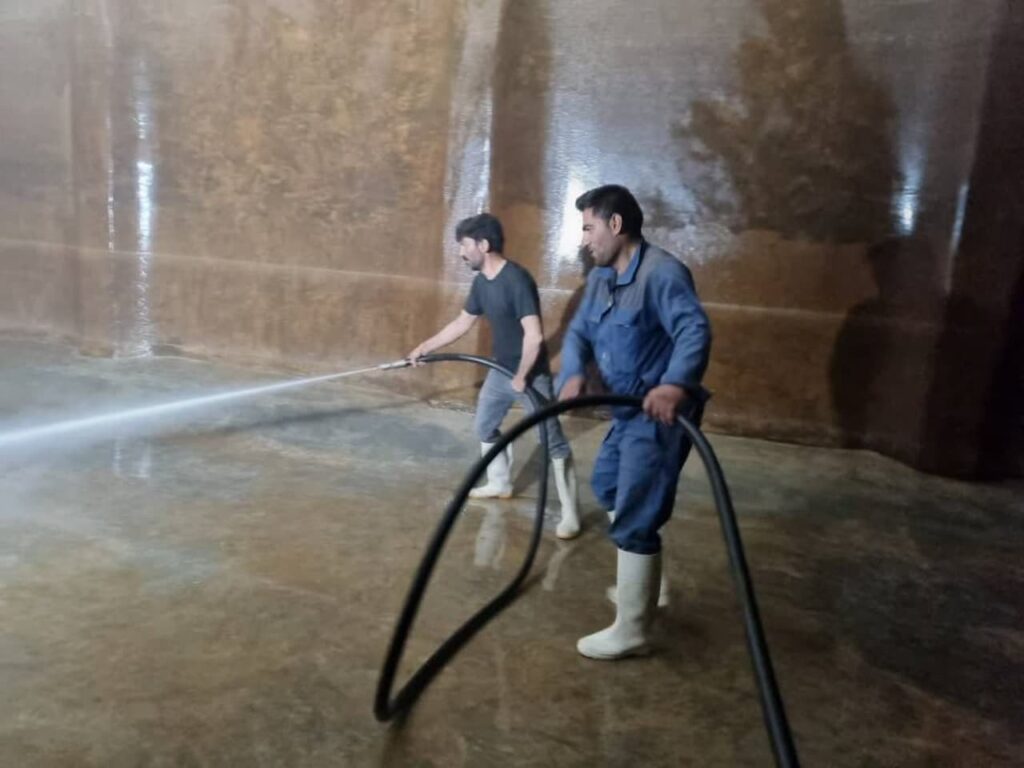 شستشوی مخزن 1 شستشوی مخزن 1